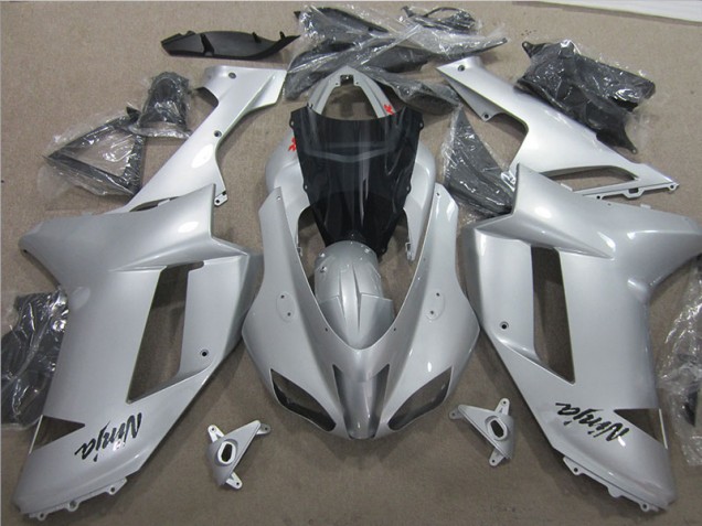 Argent Carénages Moto ZX6R 2007-2008 Argent Carénages Moto ZX6R 2007-2008