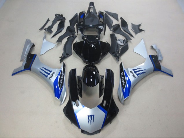 Argent Noir Bleu Monster Carénage Moto R1 2015-2019