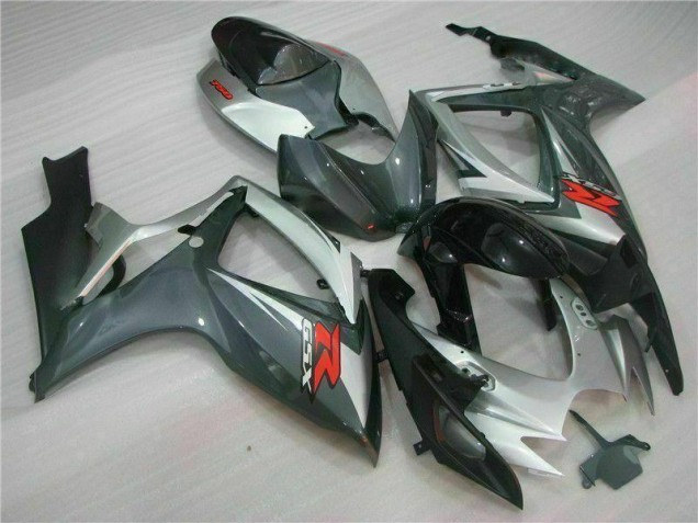 Argent Noir Carénage Moto GSXR 600 / 750 K6 2006-2007