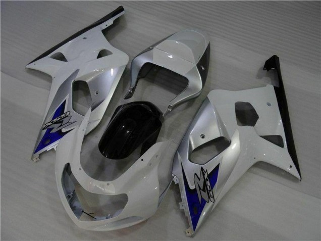Blanc Argent Carénage Moto GSXR 600 / 750 K1 K2 K3 2001-2003 Blanc Argent Carénage Moto GSXR 600 / 750 K1 K2 K3 2001-2003