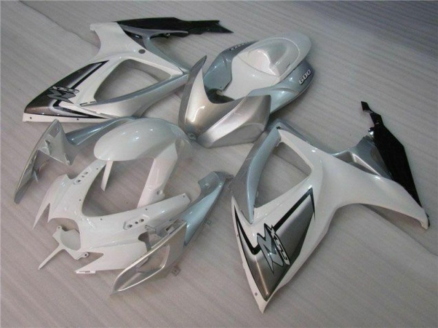 Blanc Argent Carénages Moto GSXR 600 / 750 K6 2006-2007