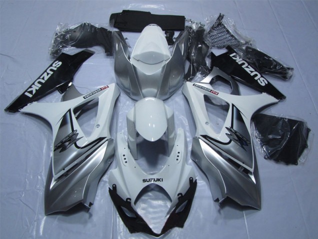 Blanc Argent Noir Carénage Moto GSXR 1000 K7 2007-2008