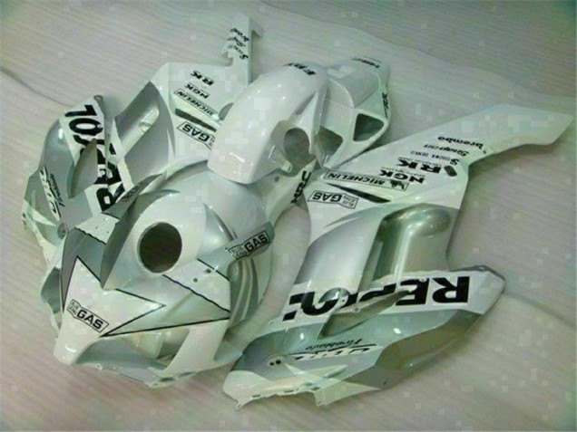 Blanc Argent Repsol Carénage Moto CBR 1000 RR 2004-2005 Blanc Argent Repsol Carénage Moto CBR 1000 RR 2004-2005