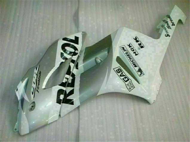Blanc Argent Repsol Carénage Moto CBR 1000 RR 2004-2005 Blanc Argent Repsol Carénage Moto CBR 1000 RR 2004-2005