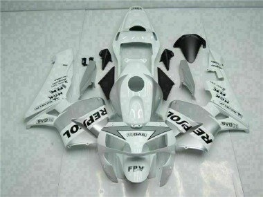 Blanc Argent Repsol Carénage Moto CBR 600 RR 2003-2004