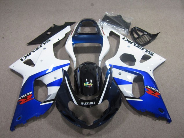 Blanc Bleu Carénage Moto GSXR 1000 K1 2000-2002 Blanc Bleu Carénage Moto GSXR 1000 K1 2000-2002
