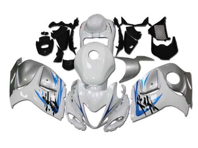 Blanc Bleu Carénage Moto GSXR 1300 Hayabusa 2008-2019 Blanc Bleu Carénage Moto GSXR 1300 Hayabusa 2008-2019