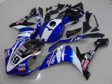 Blanc Bleu Carénage Moto R1 2007-2008