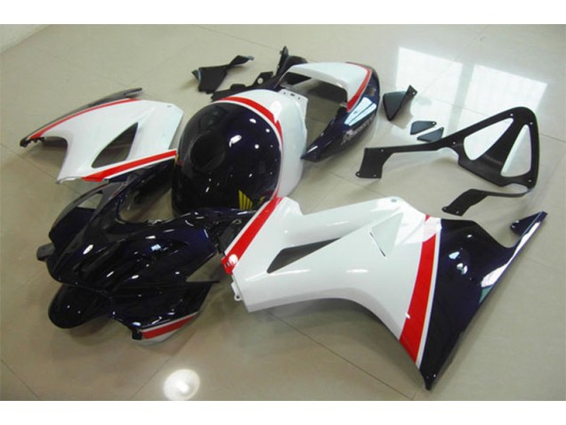 Blanc Bleu Carénage Moto VFR 800 2002-2013 Blanc Bleu Carénage Moto VFR 800 2002-2013