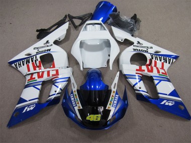 Blanc Bleu Fiat 46 Carénage Moto R6 1998-2002