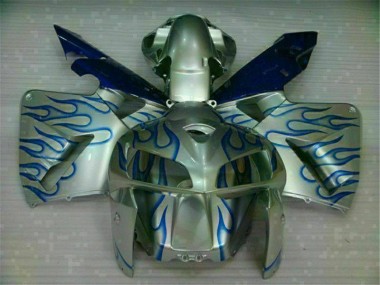Blanc Bleu Flamme Carénage Moto CBR 600 RR 2005-2006