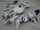 Blanc Bleu Flamme Carénage Moto R1 2004-2006 Blanc Bleu Flamme Carénage Moto R1 2004-2006
