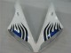 Blanc Bleu Flamme Carénage Moto R1 2004-2006 Blanc Bleu Flamme Carénage Moto R1 2004-2006