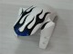 Blanc Bleu Flamme Carénage Moto R1 2004-2006 Blanc Bleu Flamme Carénage Moto R1 2004-2006