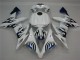 Blanc Bleu Flamme Carénage Moto R1 2004-2006 Blanc Bleu Flamme Carénage Moto R1 2004-2006