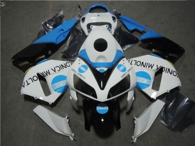 Blanc Bleu Konica Minolta Carénages Moto CBR 600 RR 2005-2006