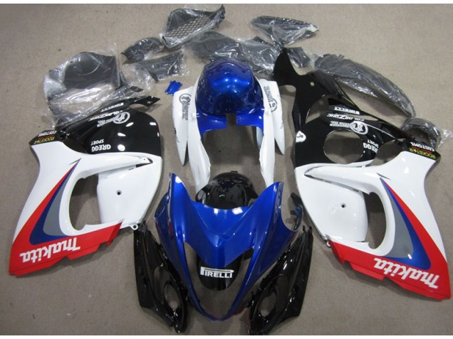 Blanc Bleu Makita Carénage Moto GSXR 1300 Hayabusa 2008-2019