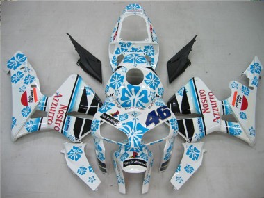 Blanc Bleu Nastro Azzurro 46 Carénage Moto CBR 600 RR 2005-2006