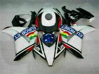 Blanc Bleu Rouge Eurobet Lee Carénage Moto CBR 1000 RR 2008-2011
