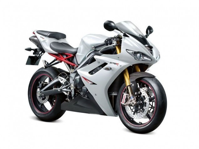 Blanc Nacré Noir Carénage Moto Daytona 675 Triple 2009-2012 Blanc Nacré Noir Carénage Moto Daytona 675 Triple 2009-2012