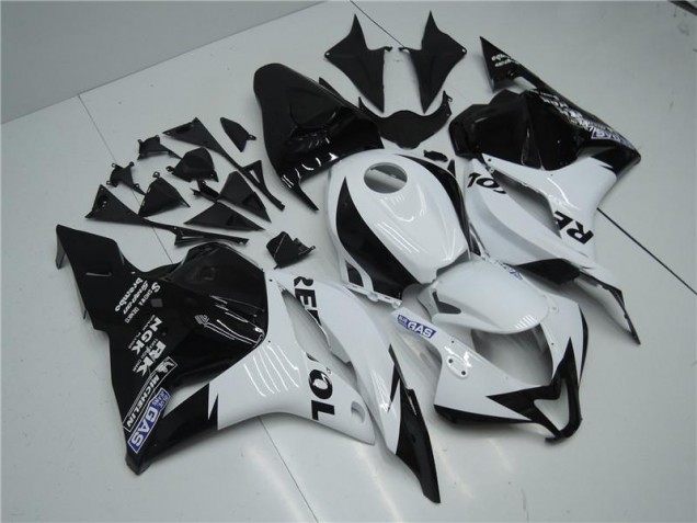 Blanc Noir Carénages Moto CBR 600 RR 2009-2012 Blanc Noir Carénages Moto CBR 600 RR 2009-2012