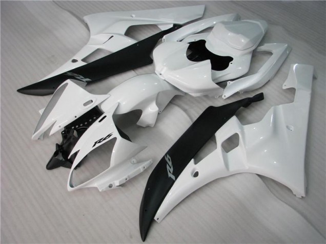 Blanc Noir Carénages Moto R6 2006-2007