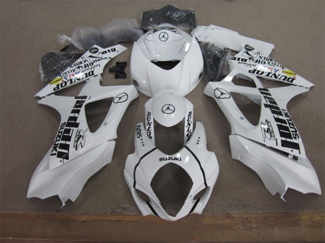 Blanc Noir Jordan Carénage Moto GSXR 1000 K7 2007-2008
