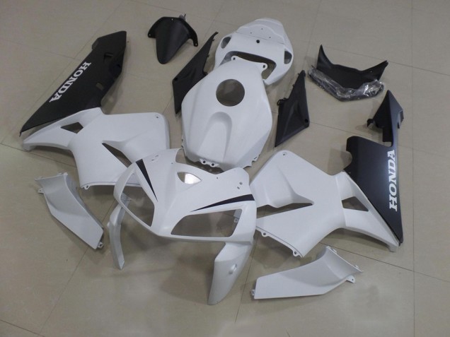 Blanc Noir Kit Carénages Motos Complet CBR 600 RR 2005-2006 Blanc Noir Kit Carénages Motos Complet CBR 600 RR 2005-2006