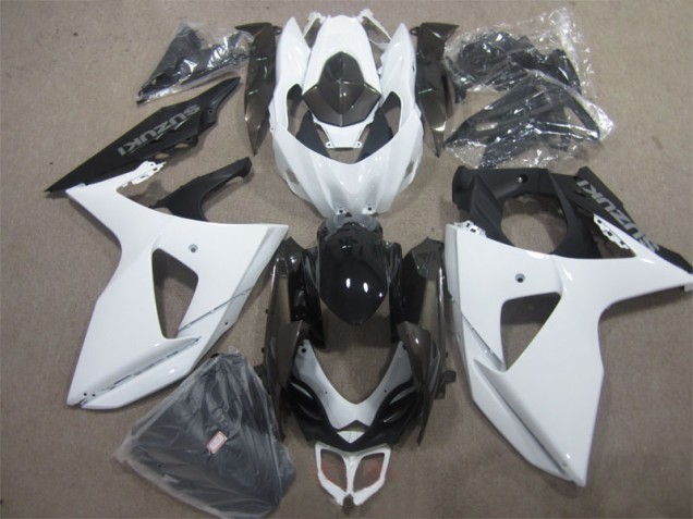 Blanc Noir Kit Carénages Motos Complet GSXR 1000 K9 2009-2016 Blanc Noir Kit Carénages Motos Complet GSXR 1000 K9 2009-2016