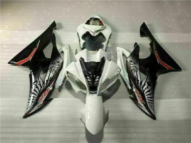 Blanc Noir Kit Carénages Motos Complet R6 2008-2016