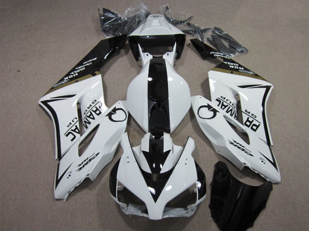 Blanc Noir PRAMAC Carénage Moto CBR 1000 RR 2004-2005 Blanc Noir PRAMAC Carénage Moto CBR 1000 RR 2004-2005