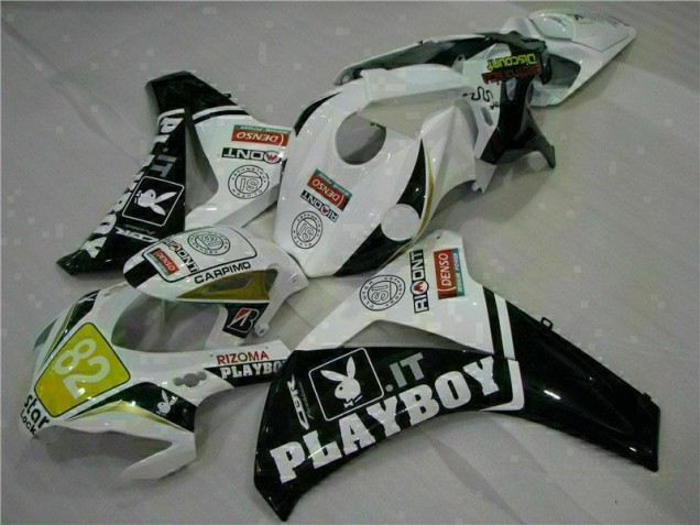 Blanc Noir Playboy Carénage Moto CBR 1000 RR 2008-2011 Blanc Noir Playboy Carénage Moto CBR 1000 RR 2008-2011