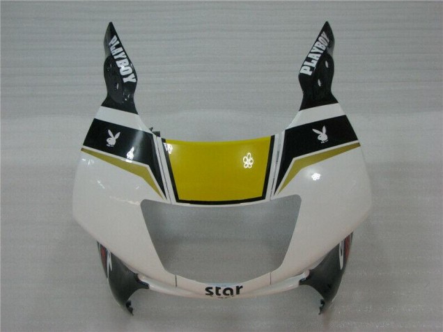 Blanc Noir Playboy Carénage Moto CBR 600 F3 1995-1998 Blanc Noir Playboy Carénage Moto CBR 600 F3 1995-1998
