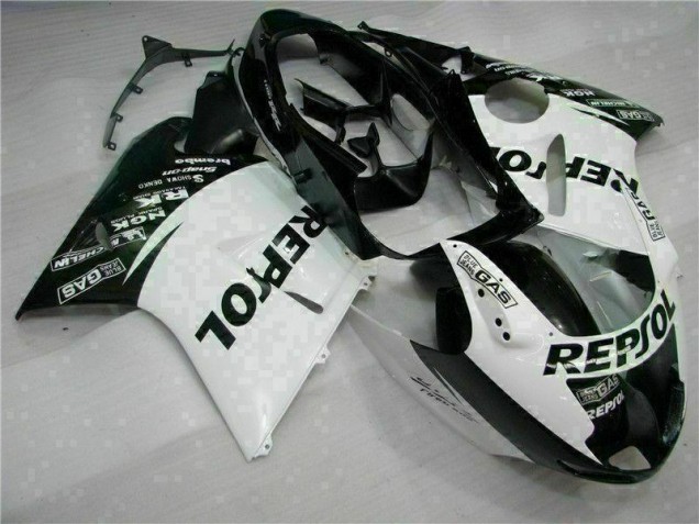 Blanc Noir Repsol Carénage Moto CBR 1100 XX 1996-2007 Blanc Noir Repsol Carénage Moto CBR 1100 XX 1996-2007