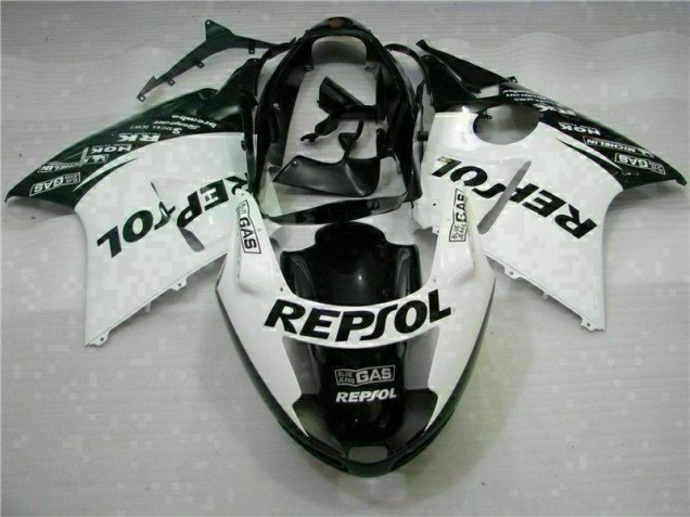 Blanc Noir Repsol Carénage Moto CBR 1100 XX 1996-2007 Blanc Noir Repsol Carénage Moto CBR 1100 XX 1996-2007