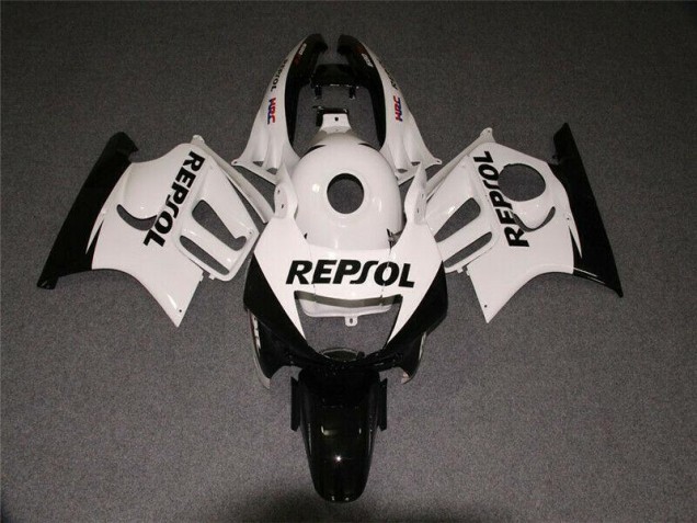 Blanc Noir Repsol Carénage Moto CBR 600 F3 1995-1998 Blanc Noir Repsol Carénage Moto CBR 600 F3 1995-1998