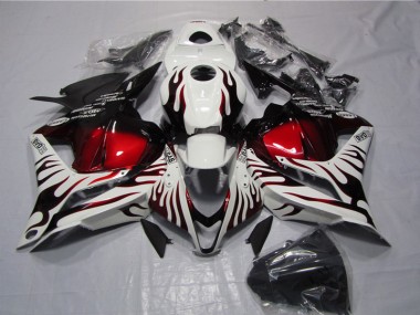 Blanc Noir Rouge Flamme Carénage Moto CBR 600 RR 2009-2012