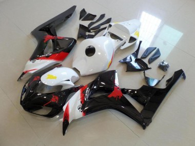 Blanc Noir avec No Décalque Carénage Moto CBR 1000 RR 2006-2007