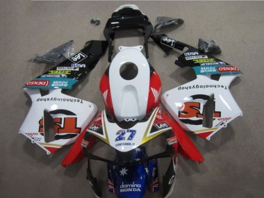 Blanc Rouge Bleu Lee 27 Carénage Moto CBR 600 RR 2005-2006