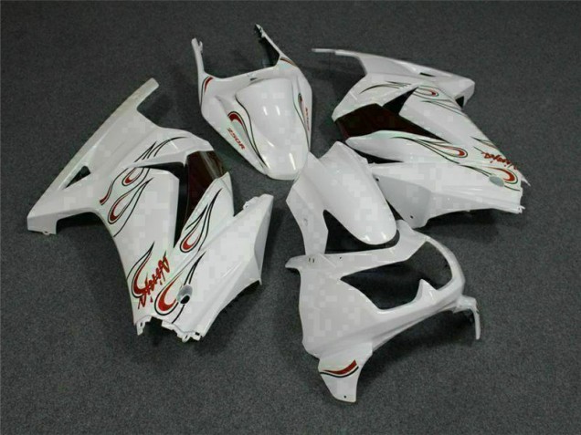 Blanc Rouge Carénage Moto EX250 2008-2012 Blanc Rouge Carénage Moto EX250 2008-2012