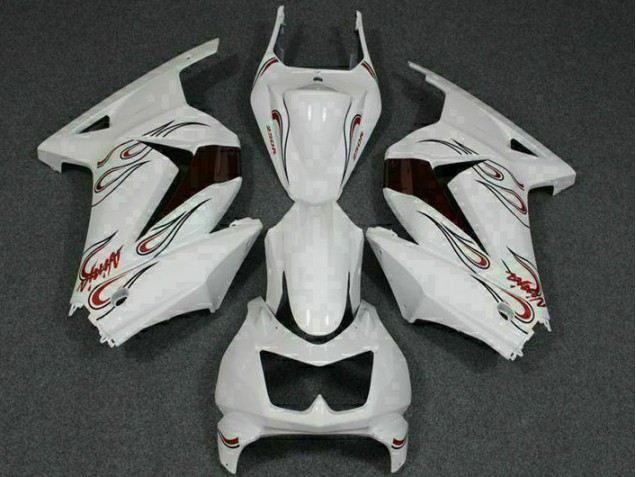 Blanc Rouge Carénage Moto EX250 2008-2012 Blanc Rouge Carénage Moto EX250 2008-2012