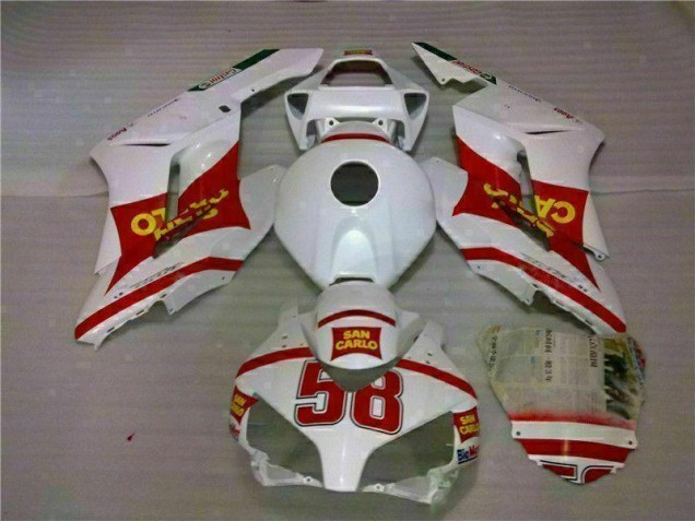 Blanc Rouge Carrosserie Moto CBR 1000 RR 2004-2005 Blanc Rouge Carrosserie Moto CBR 1000 RR 2004-2005