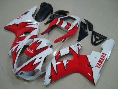 Blanc Rouge Flamme Carénage Moto R1 2000-2001