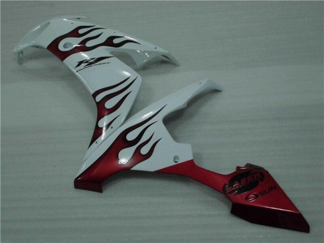Blanc Rouge Flamme Carénage Moto R1 2004-2006