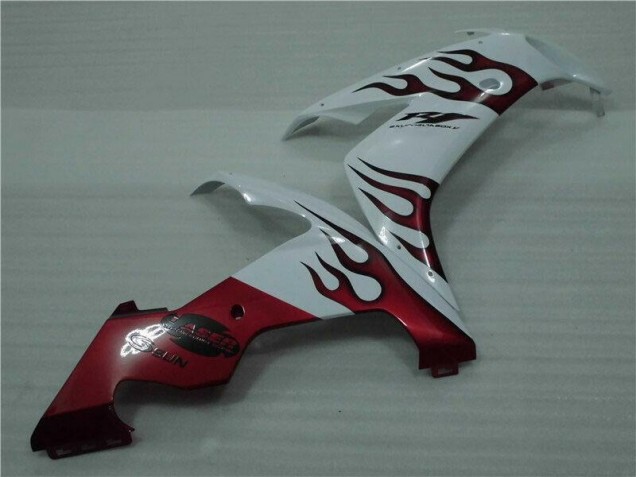 Blanc Rouge Flamme Carénage Moto R1 2004-2006
