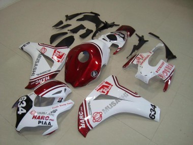 Blanc Rouge HARC Pro PIAA 634 Carénage Moto CBR 1000 RR 2008-2011
