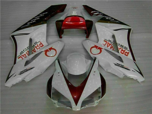 Blanc Rouge Kit Carénages Motos CBR 1000 RR 2004-2005 Blanc Rouge Kit Carénages Motos CBR 1000 RR 2004-2005