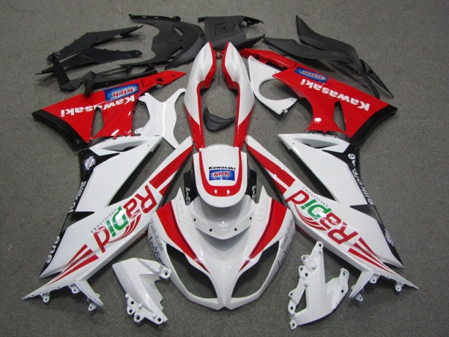 Blanc Rouge Rapid Carénage Moto ZX6R 2009-2012