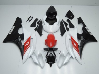 Blanc Rouge et Noir Mat Carénage Moto R6 2006-2007