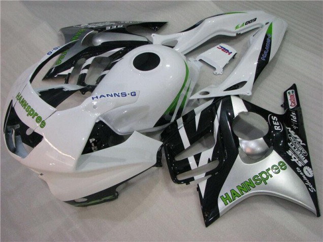 Blanc Vert Hannspree Carénage Moto CBR 600 F3 1995-1998 Blanc Vert Hannspree Carénage Moto CBR 600 F3 1995-1998